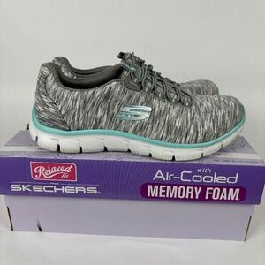 Skechers Relaxed Fit Air Cooled Memory Foam Women's Black Casual Shoes 6.5 W